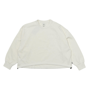 126R3011501　W flower motif sweat　WHITE　705878-0002