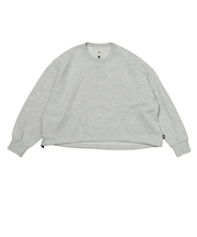 126R3011501　W flower motif sweat　GRAY　705878-0001