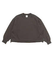 126R3011501　W flower motif sweat　BROWN　705878-0003