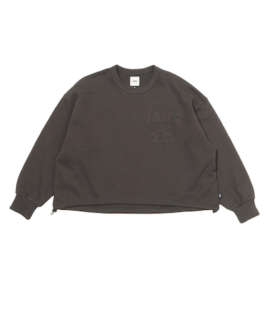 126R3011501　W flower motif sweat　BROWN　705878-0003