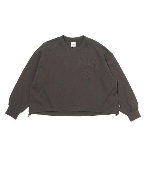 126R3011501　W flower motif sweat　BROWN　705878-0003