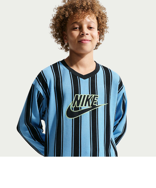 IF2304　K MESH JERSEY LS TOP　412UNVBLU/BLACK　707790-0002