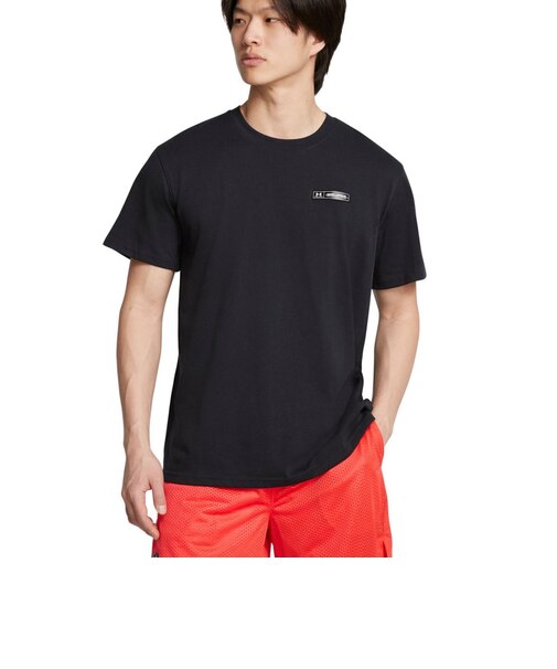 1382831　M UA HW ARMOUR LABEL SS T　001BLK/BLK/BLK　707845-0001