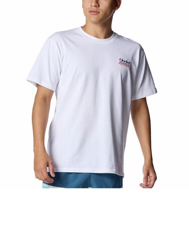 6012637　M UA HW GRAPHIC SHORT SLEEVE T　100WHT　707846-0002