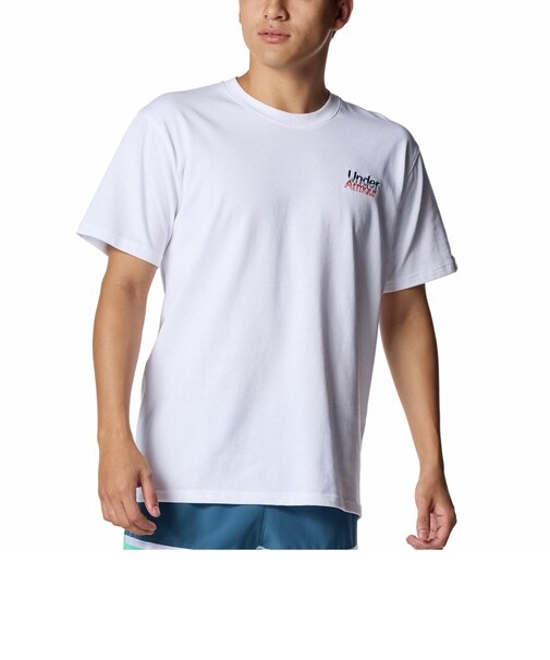 6012637　M UA HW GRAPHIC SHORT SLEEVE T　100WHT　707846-0002