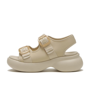 W2065　CL VL 2BUCKLE SANDAL 6　BEIGE　705061-0002