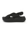 W2068　CL CROSS KNIT SANDAL 5　ALL BLACK　705121-0001