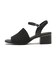 W2071　CL KNIT HEEL SANDAL 5.5　ALL BLACK　705961-0001