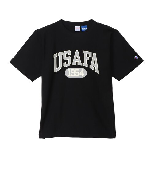 C3-D306　M RW PRINT S/S T-SHIRT USAFA　BLACK　709983-0003