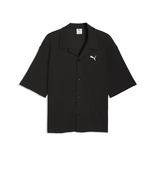 636809　M WARDROBE ESS WAFFLE SHIRT　01BK　709130-0001