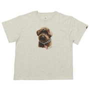 126R3011101　W Dog print TEE　GRAY　705875-0002