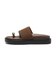 W2079　RING FLAT SANDAL　BROWN　708627-0002