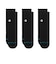 A356A21IQP#BLK_　ICON QUARTER 3 PACK　BLACK　684391-0001