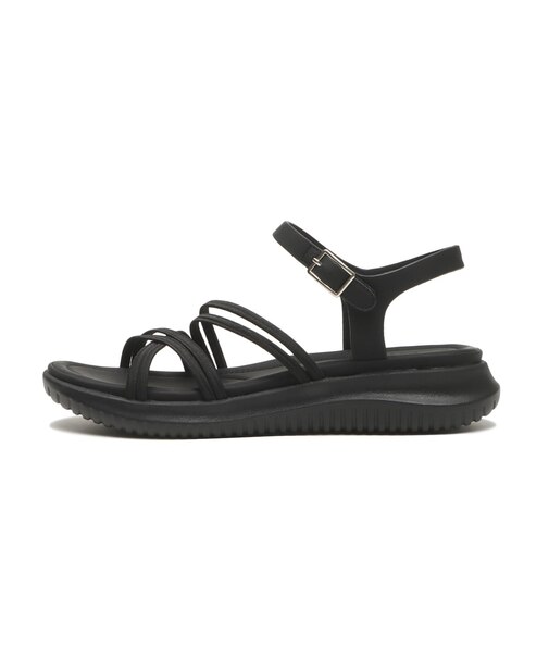W2084 CROSS GORE SANDAL BLACK 707566-0001