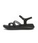 W2084　CROSS GORE SANDAL　BLACK　707566-0001