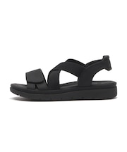 W2085　VELCRO CROSS SANDAL　BLACK　704939-0001