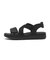 W2085　VELCRO CROSS SANDAL　BLACK　704939-0001