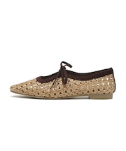 JE-1066　RAFFIA FLAT PUMPS　BEIGE　716142-0001