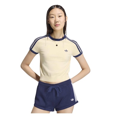 KS7376　W KNITTED TEE　WVANILLA/NIGHT　715704-0001