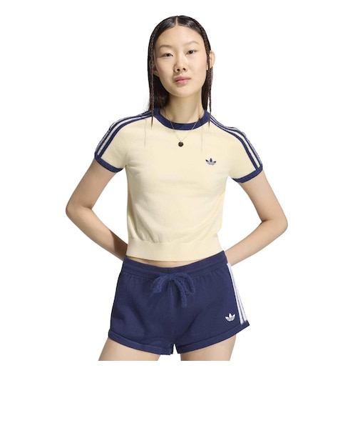 KS7376　W KNITTED TEE　WVANILLA/NIGHT　715704-0001
