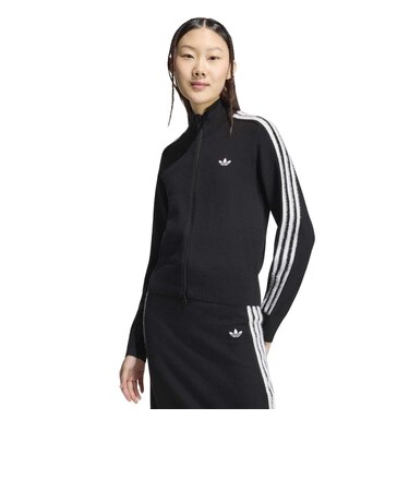 KS7366　W KNITTED FIREBIRD TRACKTOP　BLACK/WHITE　715701-0001