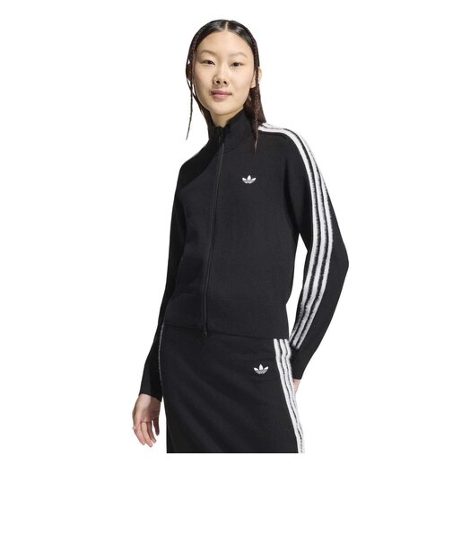 KS7366　W KNITTED FIREBIRD TRACKTOP　BLACK/WHITE　715701-0001