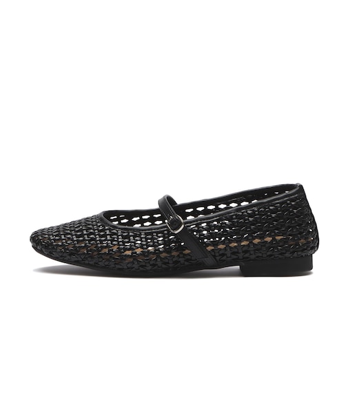 JE-5501　MESH FLAT PUMPS　BLACK　716894-0001