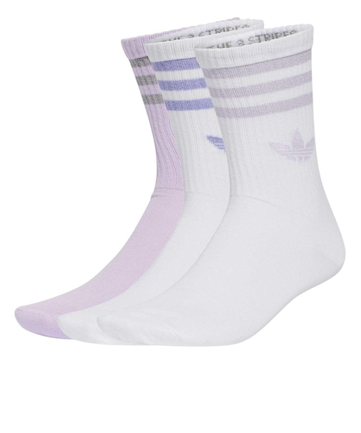 KR4217 W 3ST GLT CREW SOCKS 3P WHT/ICELAV 716399-0001