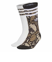 KW9196　W CREW SOCKS 2P(GFX INJ)　SNAKE MULTI　715992-0001