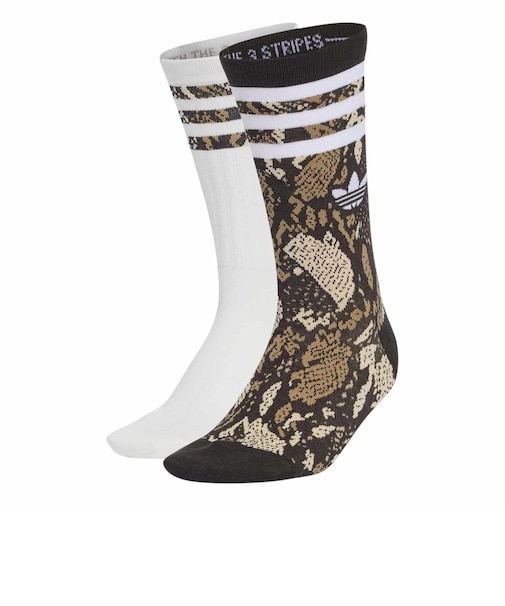 KW9196　W CREW SOCKS 2P(GFX INJ)　SNAKE MULTI　715992-0001