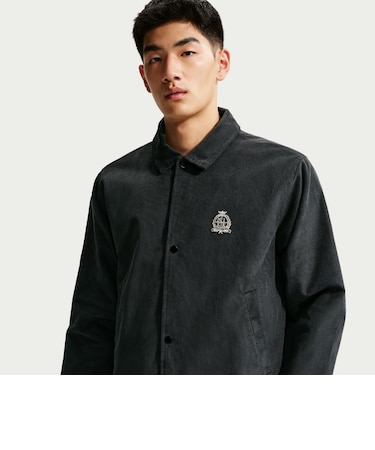 IQ7655 M CLB CORD COACHES JKT 010BLACK/SNDRFT 716616-0002