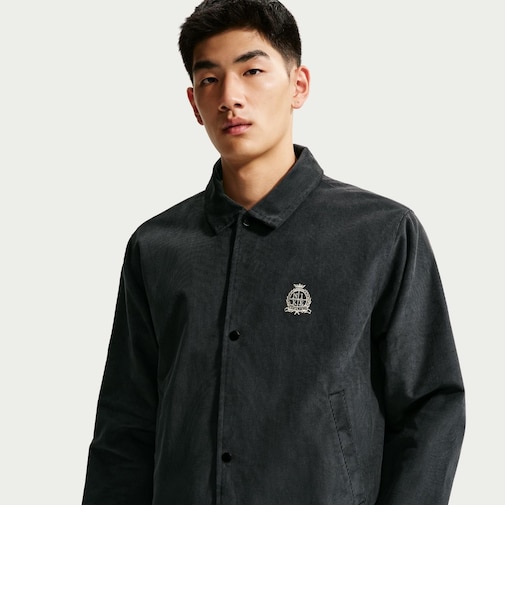 IQ7655 M CLB CORD COACHES JKT 010BLACK/SNDRFT 716616-0002
