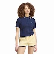 KR7059　W CABLE KNIT CALI TEE POLO　NIGHTINDIGO　716414-0001