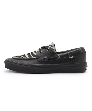 VN000Z96BLA　2-EYELET BOAT SHOE　PONY HAIR BLACK　709586-0001