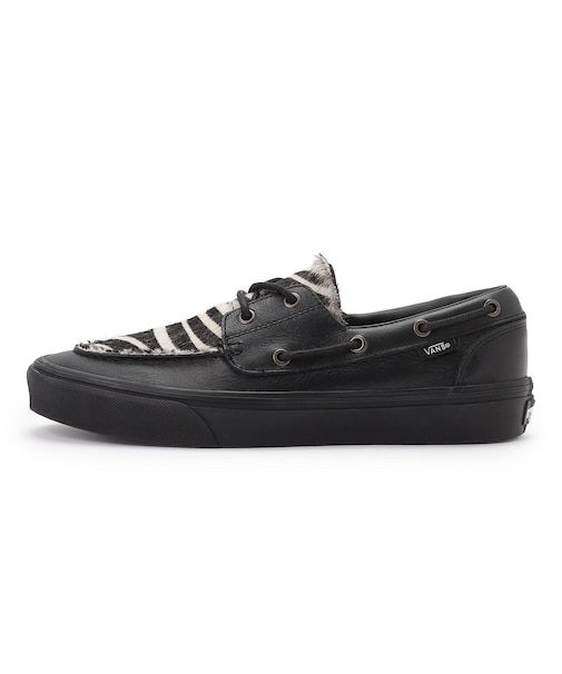 VN000Z96BLA　2-EYELET BOAT SHOE　PONY HAIR BLACK　709586-0001