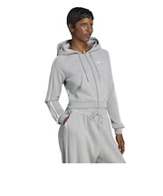 LE8319 W GFX ZIPHOODIE(BADIGIRL) MGREYHEATHER 716545-0001