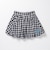 126K3151001　W CHECK BALLOON SKIRT　NAVY　715456-0001