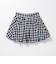126K3151001　W CHECK BALLOON SKIRT　NAVY　715456-0001