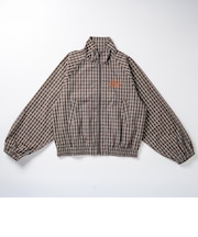 126K3090801 W CHECK ZIP BLOUSON ORANGE 715455-0003