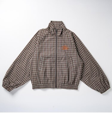 126K3090801 W CHECK ZIP BLOUSON ORANGE 715455-0003
