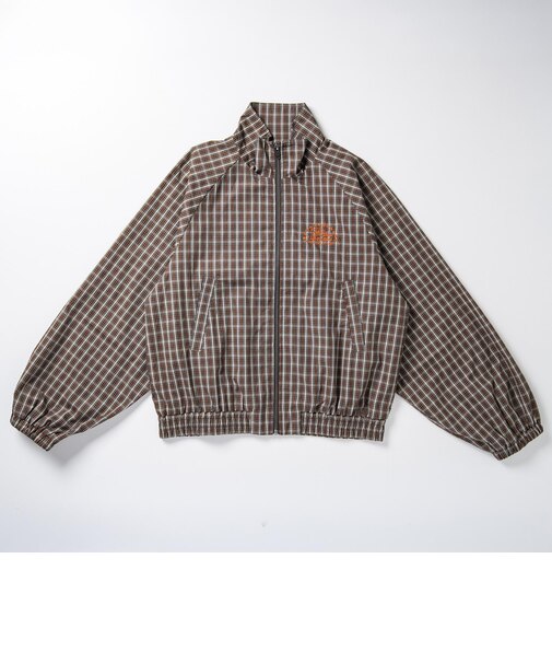 126K3090801 W CHECK ZIP BLOUSON ORANGE 715455-0003