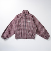126K3090801 W CHECK ZIP BLOUSON RED 715455-0002