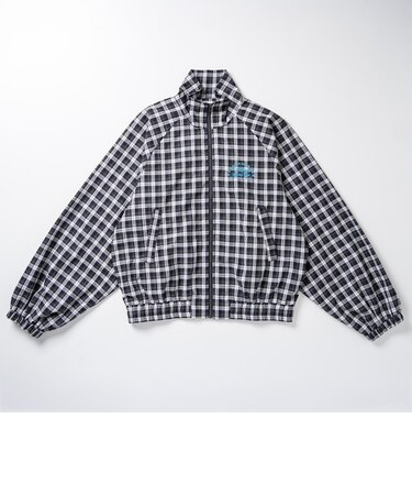 126K3090801 W CHECK ZIP BLOUSON NAVY 715455-0001