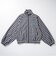 126K3090801　W CHECK ZIP BLOUSON　NAVY　715455-0001