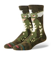 A555C26STR#DNG　STRIPE GREMLINS CREW　DARK GREEN　718983-0001
