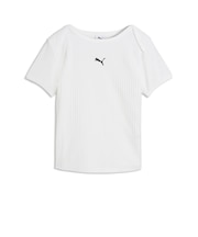 639076 W ESS RIBBED SLIM SHORT TEE 02WH 717911-0002