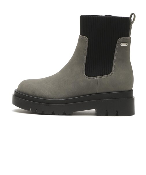 W3069 RIB KNIT BOOTS5 S/GRAY 714308-0002