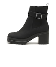 W3072　BELT SIDE GORE SHORT BOOTS8　BLACK　713963-0001