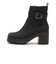 W3072　BELT SIDE GORE SHORT BOOTS8　BLACK　713963-0001
