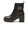 W3072　BELT SIDE GORE SHORT BOOTS8　DK BROWN　713963-0002
